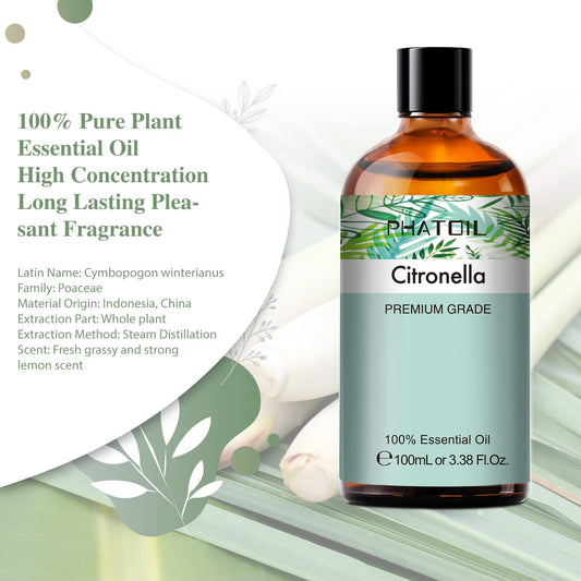 Citronella essential oil with built-in dropper