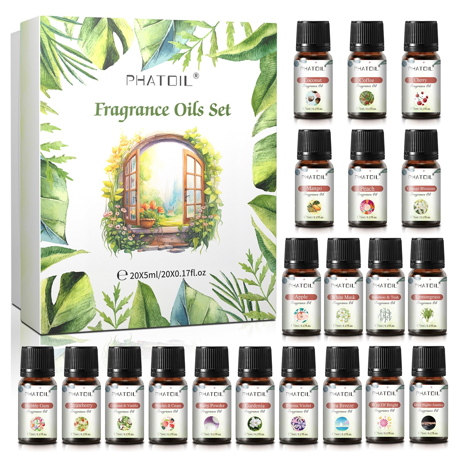 Main image: PHATOIL Coconut 20 Pcs Fragrance Oil Set