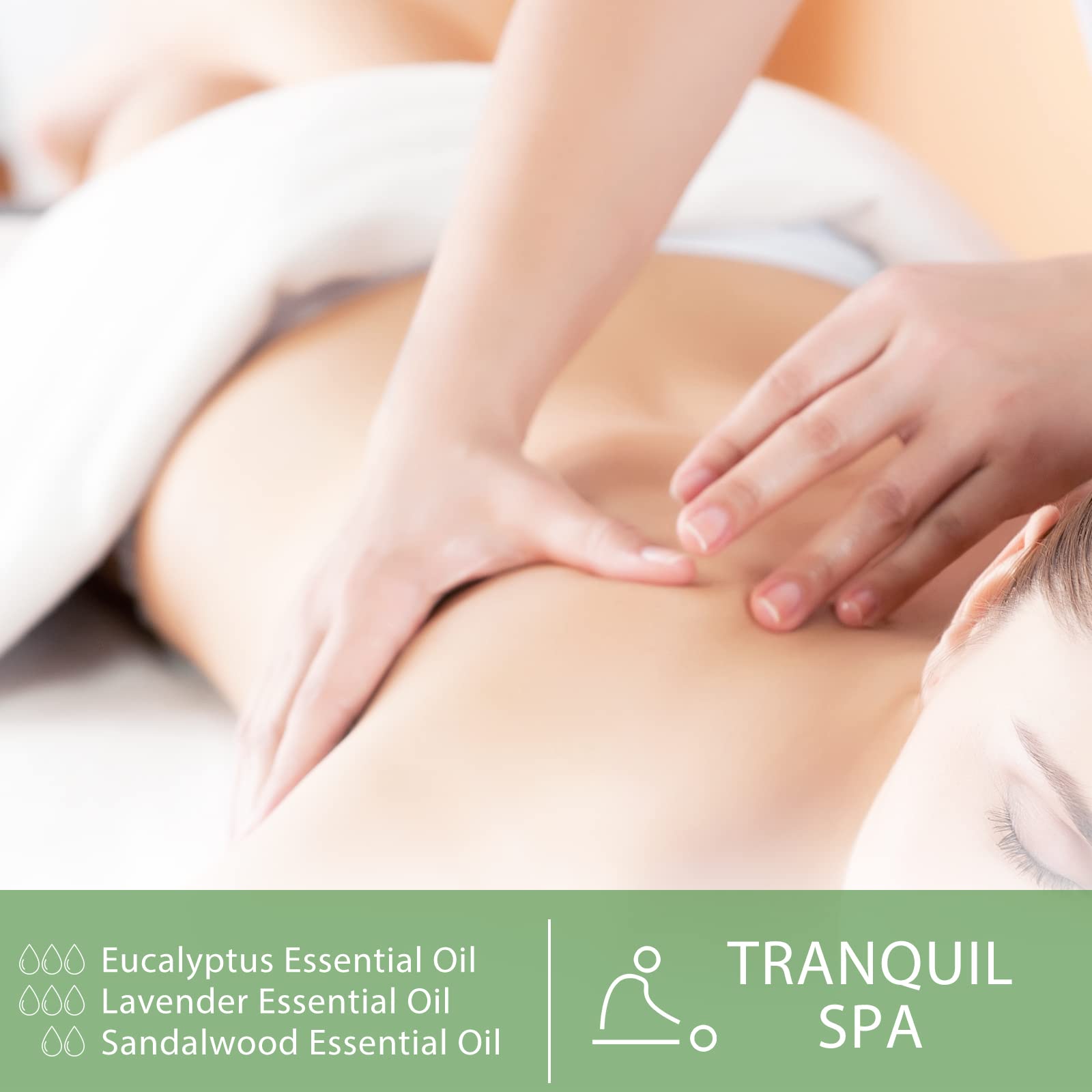 Eucalyptus essential oil used in a diffuser for aromatherapy