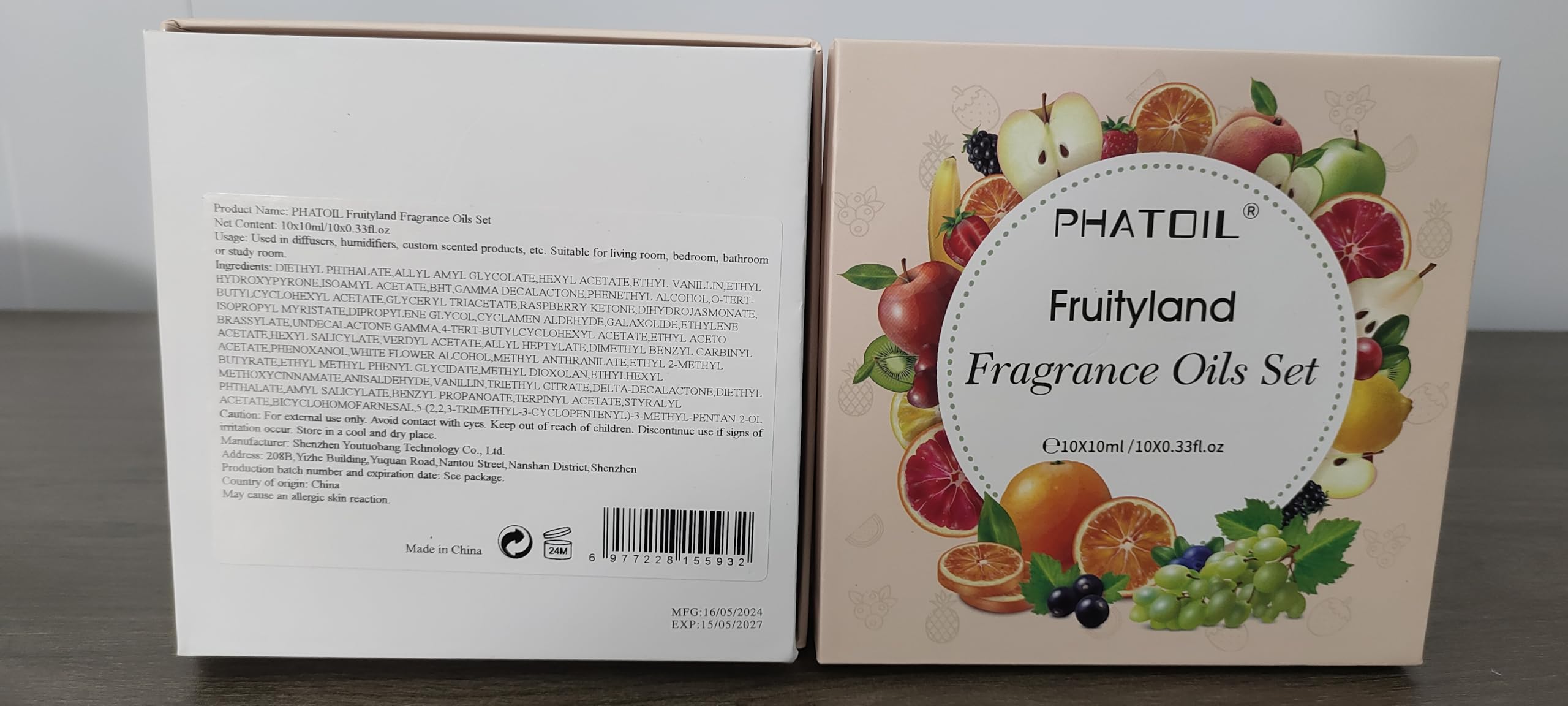Gift-ready PHATOIL fragrance oils box