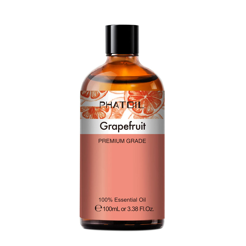 Amber glass bottle for essential oil with label