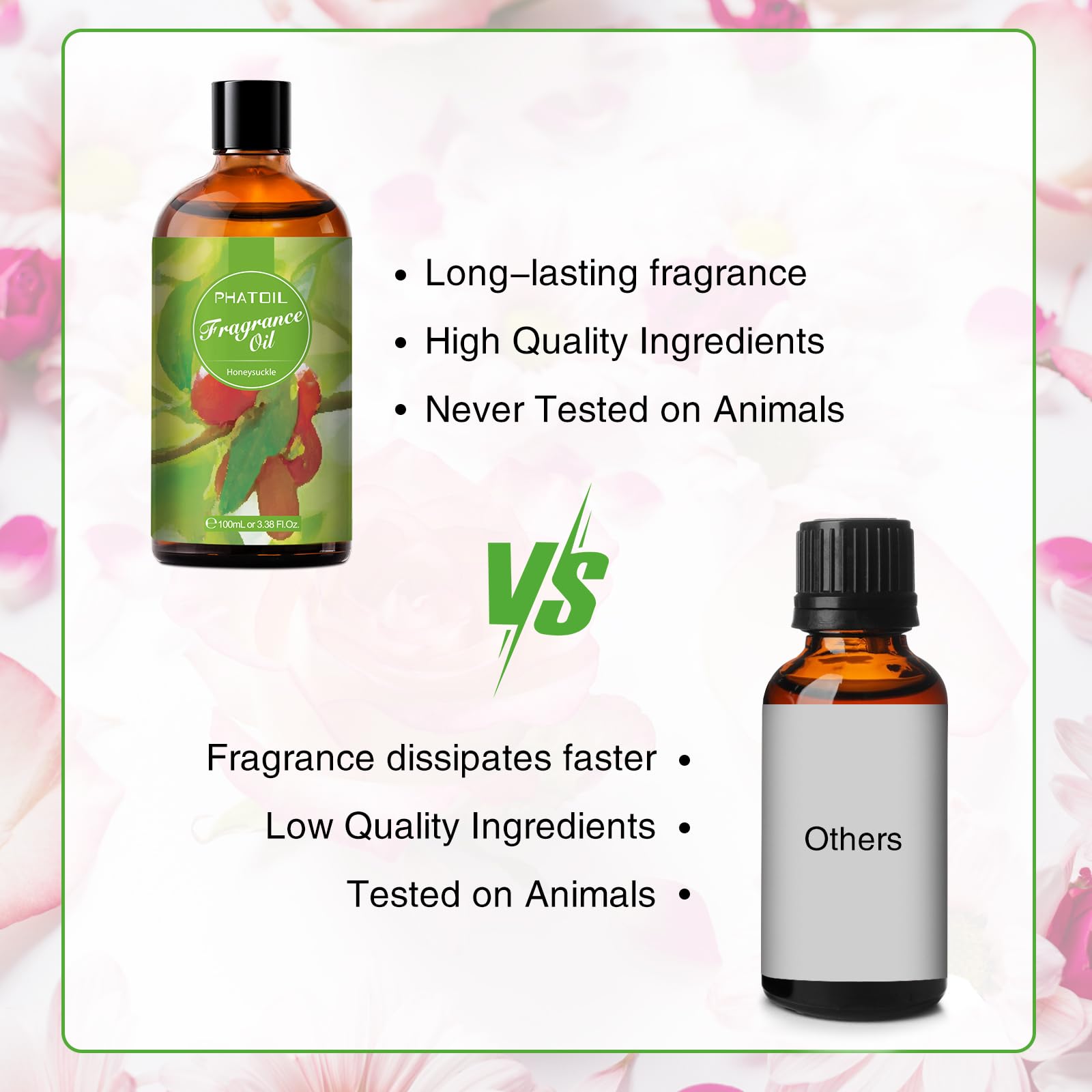 100ml PHATOIL honeysuckle fragrance oil bottle label