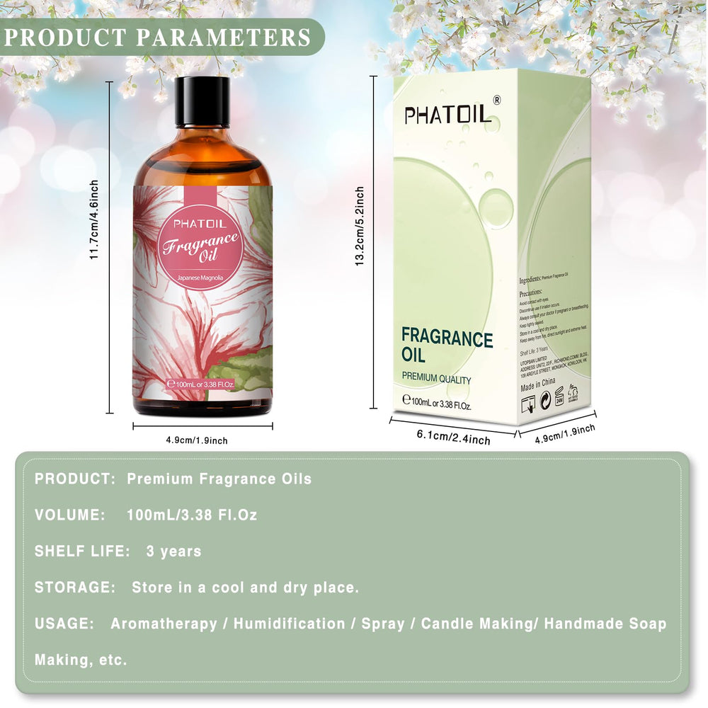 UV-coated glass bottle with dropper for PHATOIL Magnolia oil