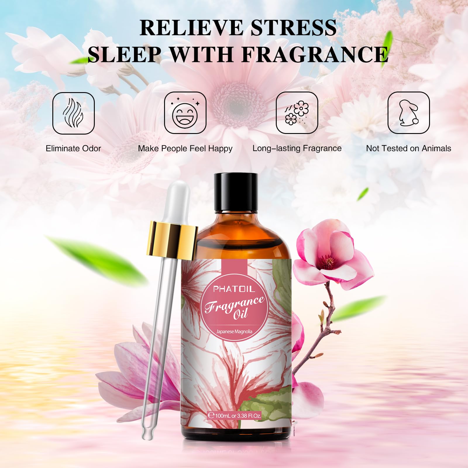 PHATOIL Japanese Magnolia fragrance oil packaging and bottle