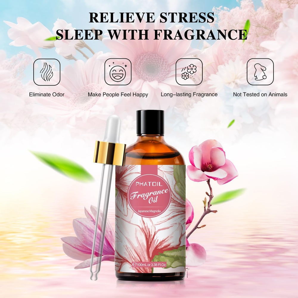 PHATOIL Japanese Magnolia fragrance oil packaging and bottle