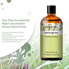 Lemongrass essential oil used in a diffuser for aromatherapy