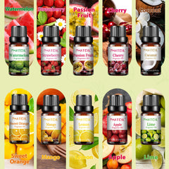 PHATOIL mango and cherry bottles held in hand, demonstrates usable bottle size