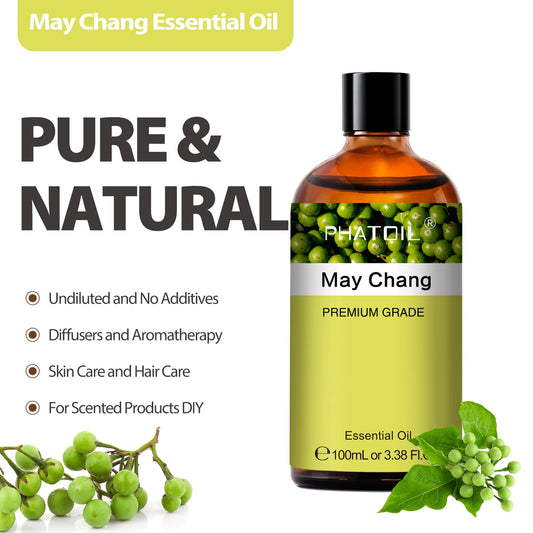 Amber bottle of 100ml May Chang essential oil