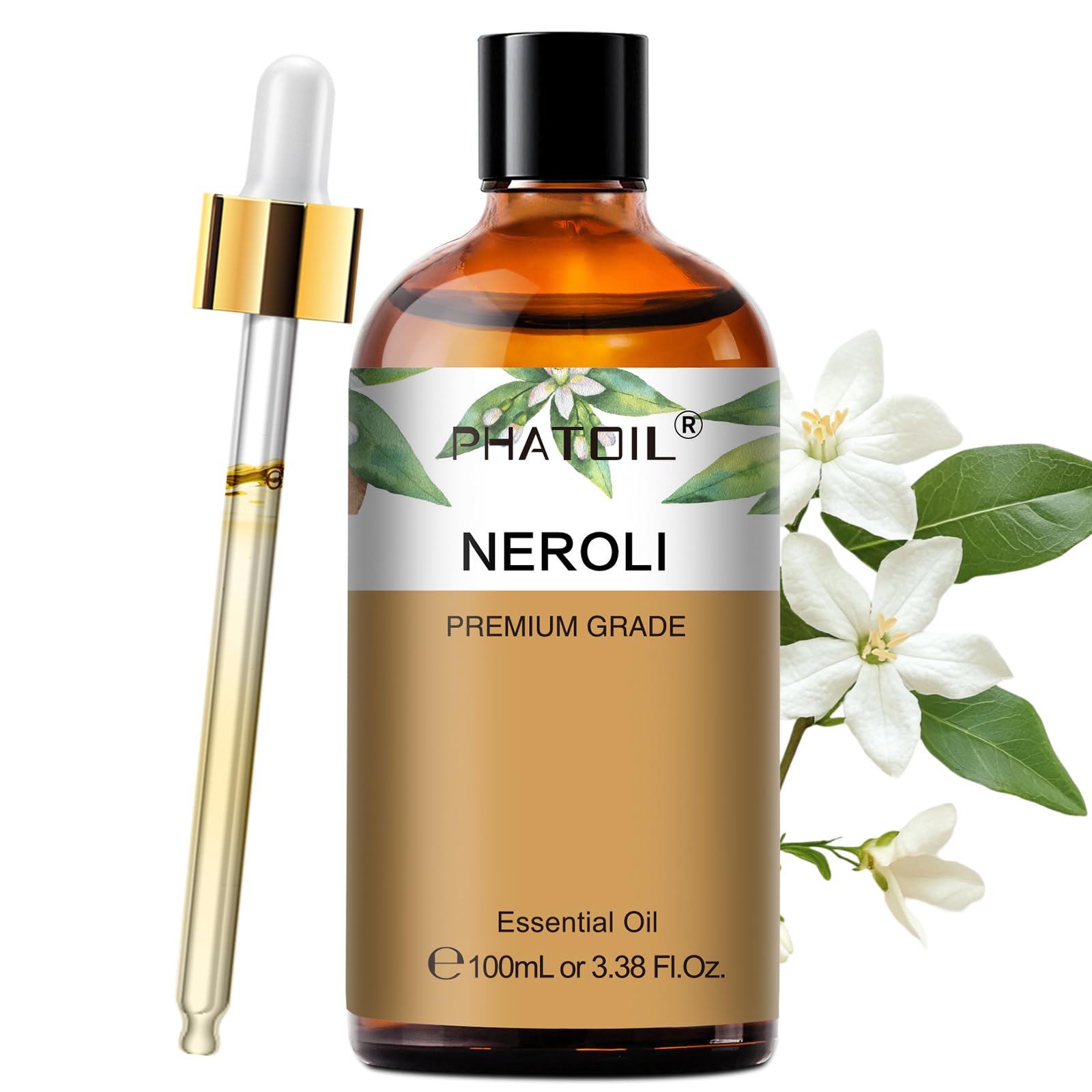 PHATOIL Neroli essential oil bottle with dropper