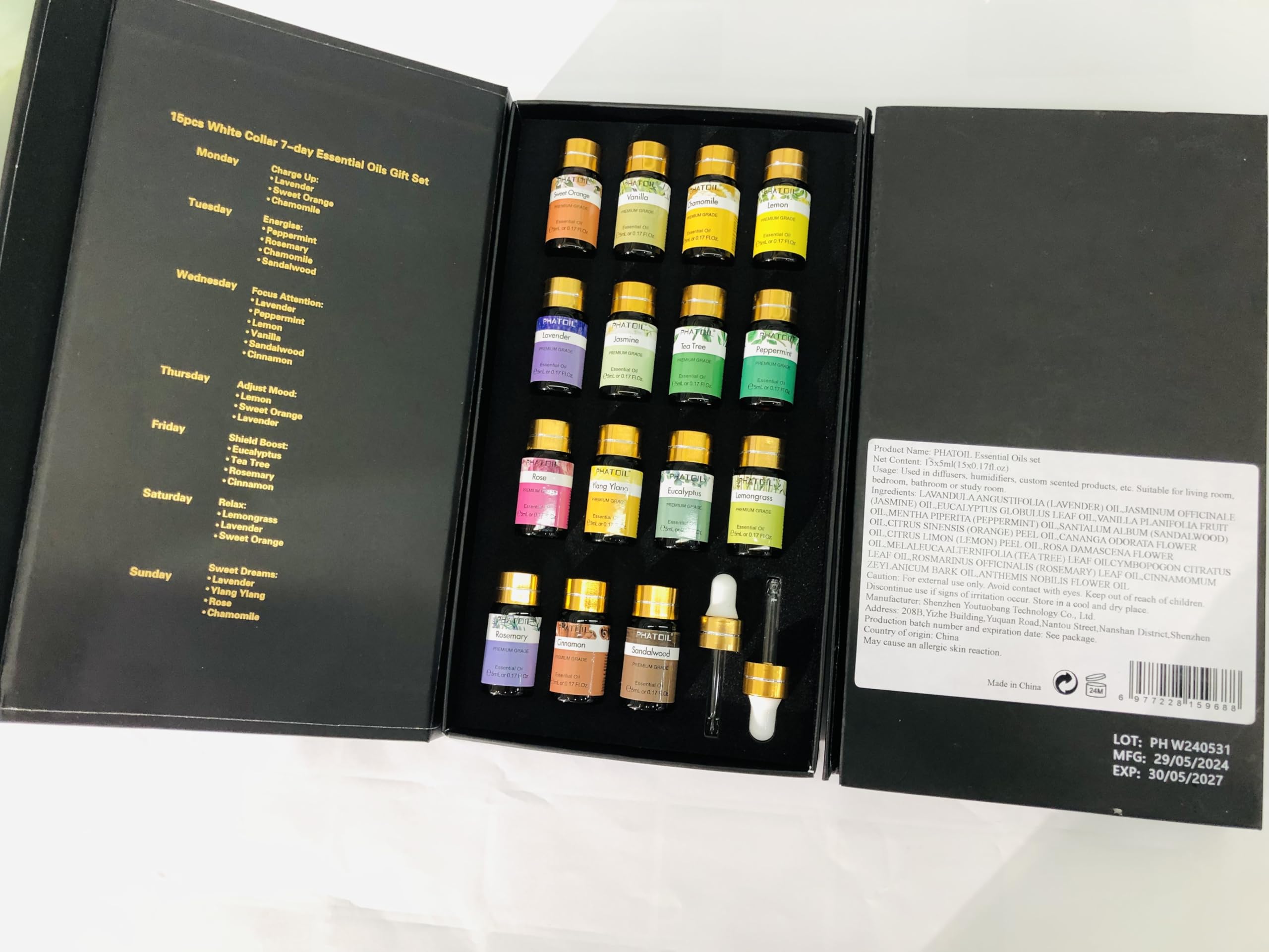 PHATOIL quality certificates seals for essential oils