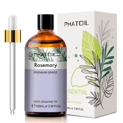 PHATOIL rosemary essential oil 100ml amber glass bottle