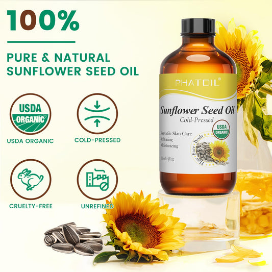 Close-up of PHATOIL sunflower oil glass bottle