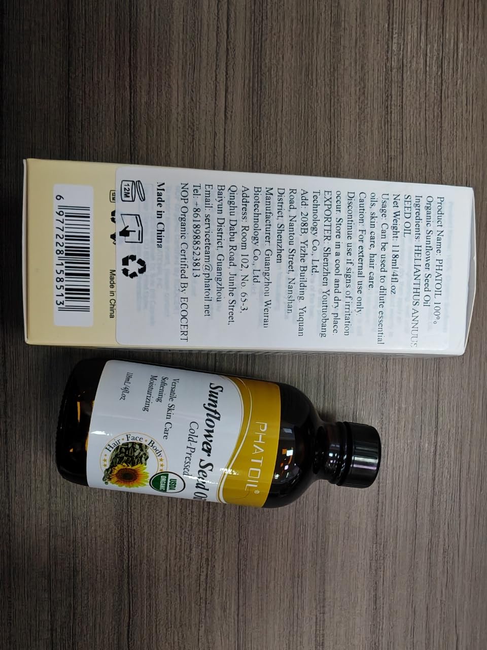 Sunflower oil used for hair care and conditioning
