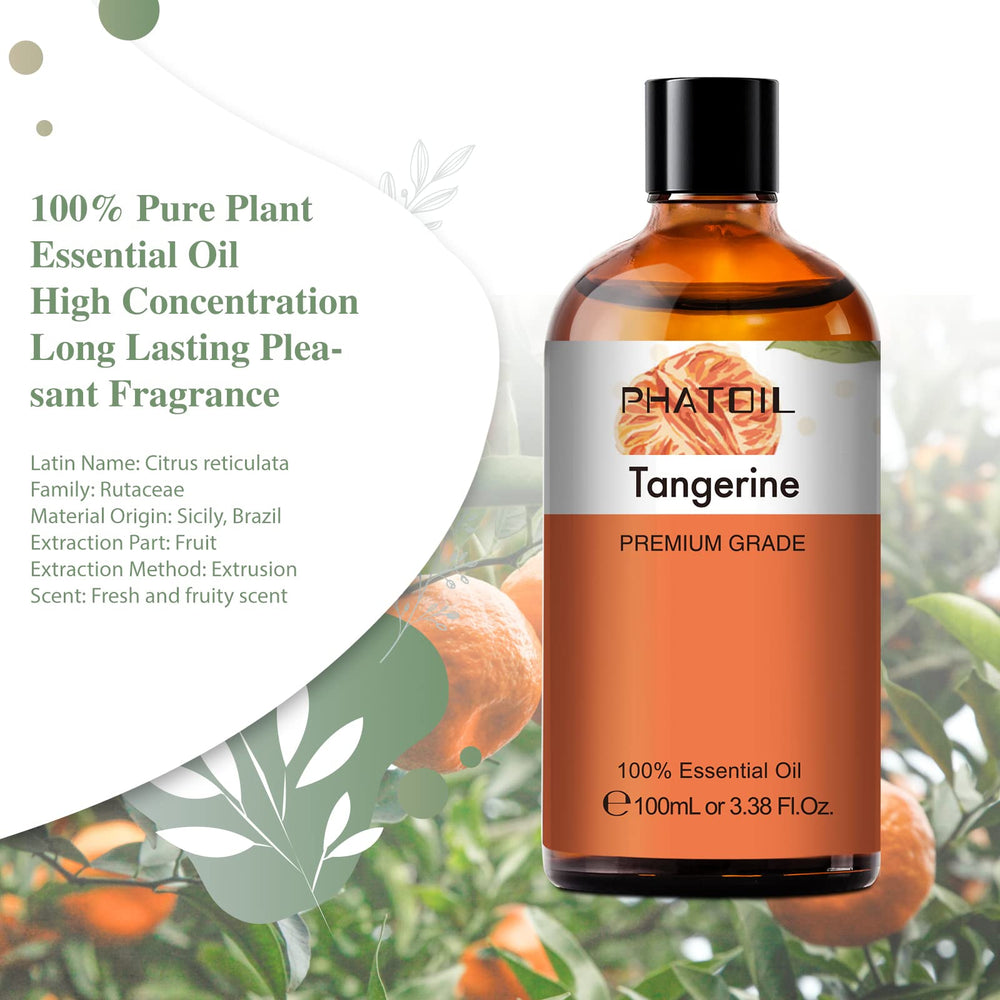 Phatoil Tangerine Essential Oil bottle with built-in dropper