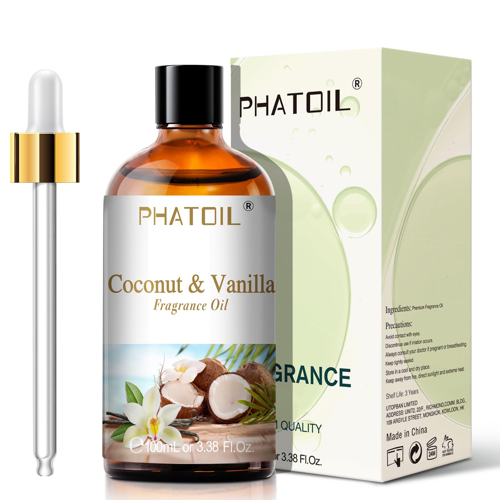 UV-coated glass bottle for fragrance oils