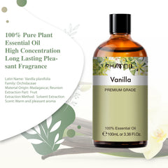 Close-up of PHATOIL vanilla essential oil bottle dropper