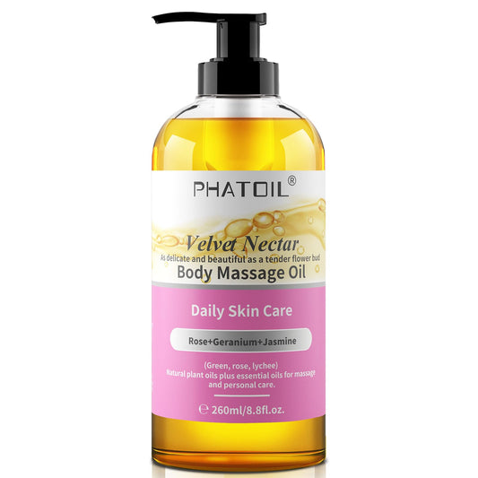 PHATOIL Velvet Nectar Body Massage Oil 260ml front view