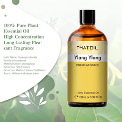 Amber glass bottle with dropper for Ylang Ylang essential oil