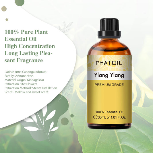 Ylang Ylang essential oil being added to a diffuser
