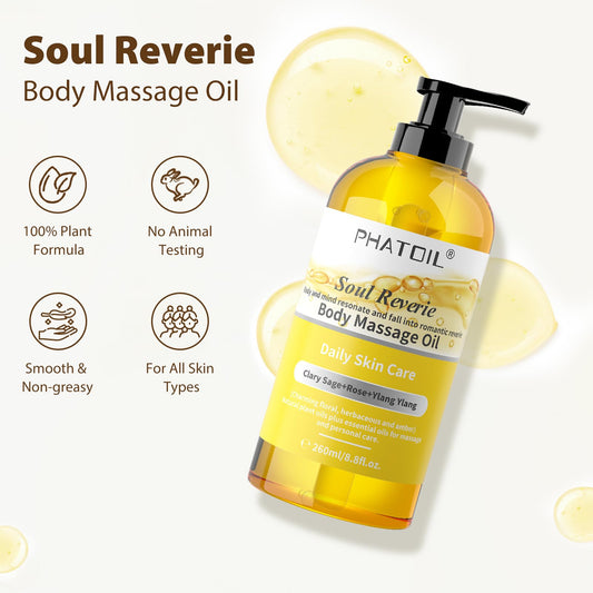 PHATOIL oil in massage scene ready for smooth skin application