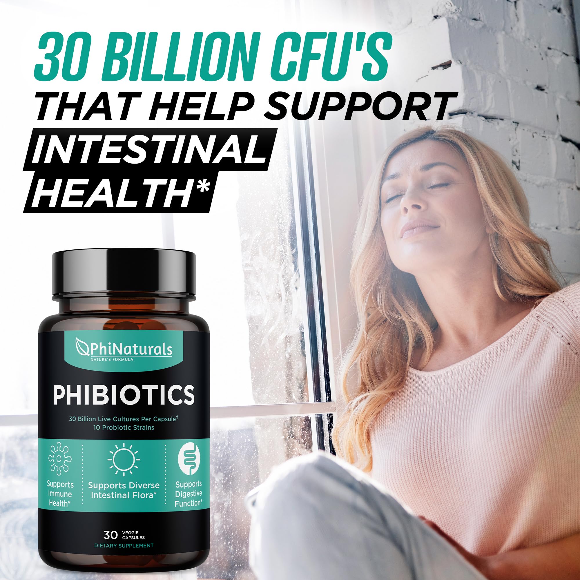 Graphic illustrating 10 probiotic strains