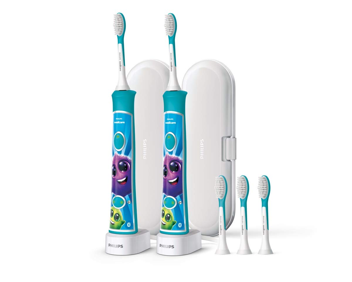 Front view of Philips Sonicare for Kids Bluetooth-enabled 2-pack