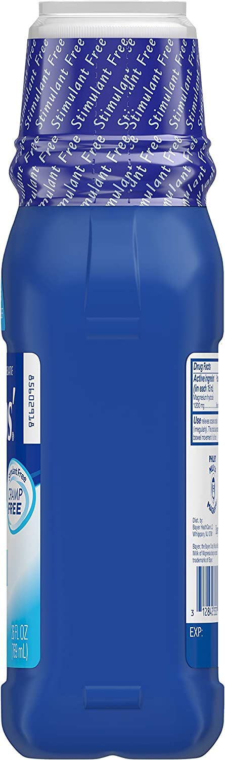 Phillips' Milk of Magnesia 3-pack on shelf for regular non-stimulant relief.