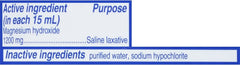 Phillips' Milk of Magnesia liquid pour 15 mL demonstrates dosing