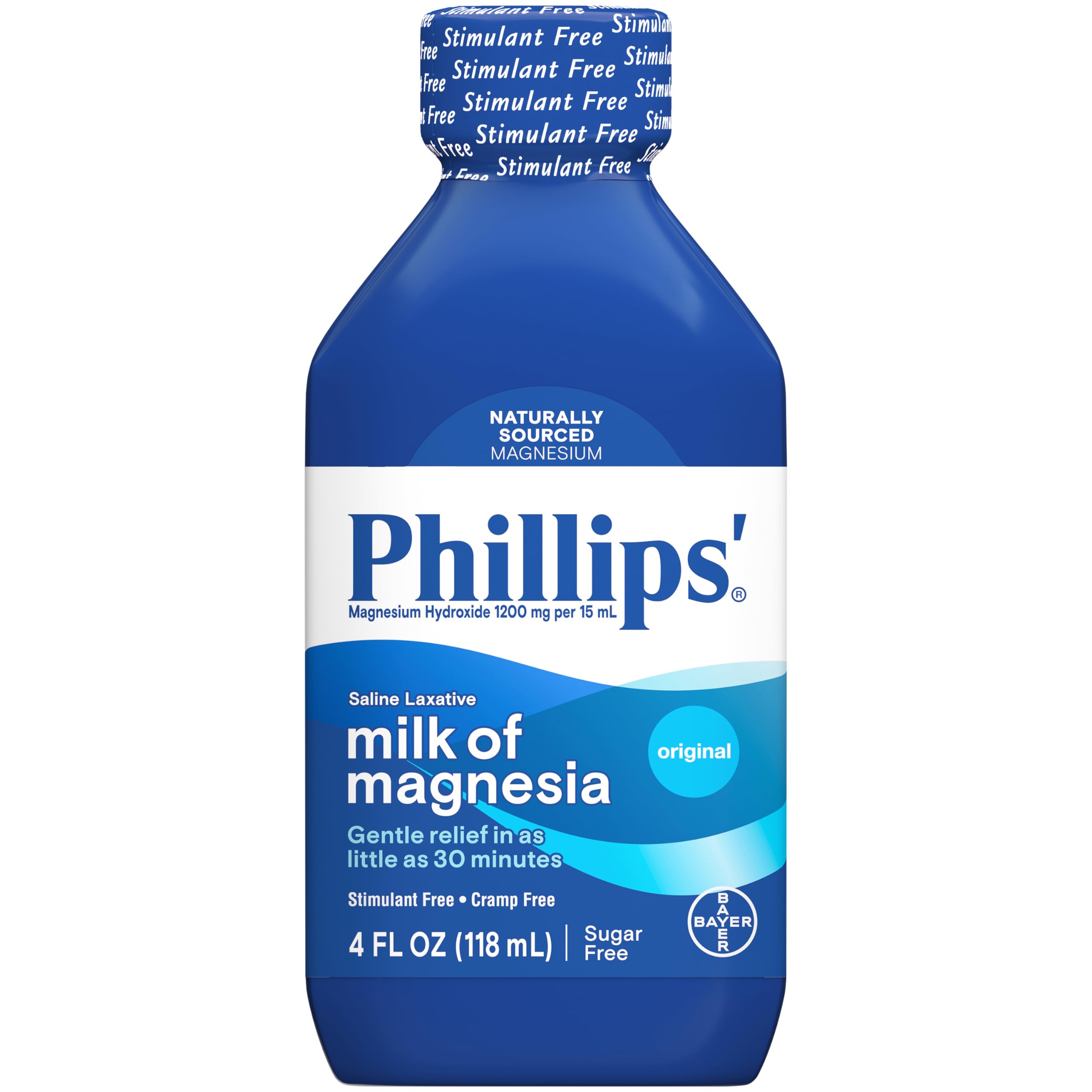 Phillips' Milk of Magnesia original pack of 6 offers convenient, cramp-free relief options.