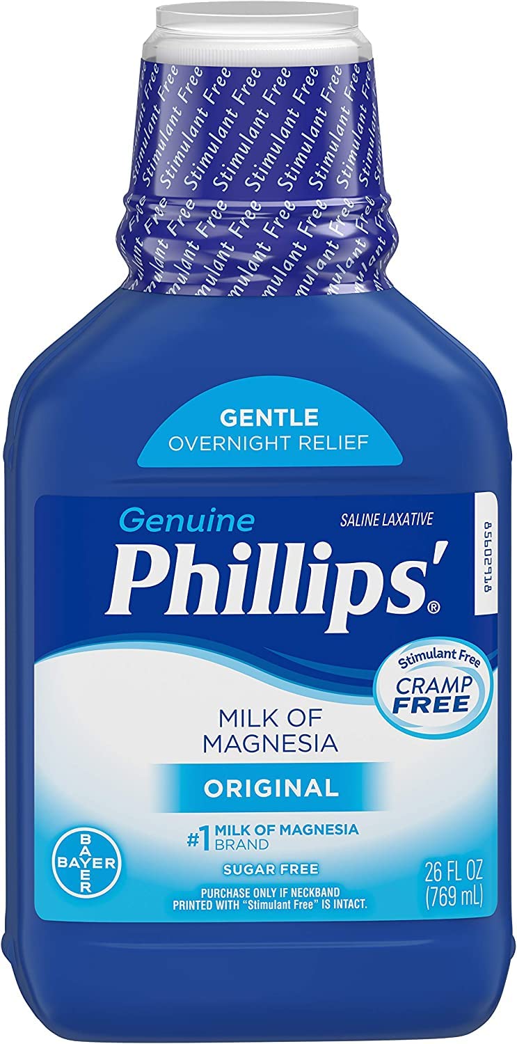 Phillips' Milk of Magnesia Pack of 3 Original bottles for convenient at-home use.
