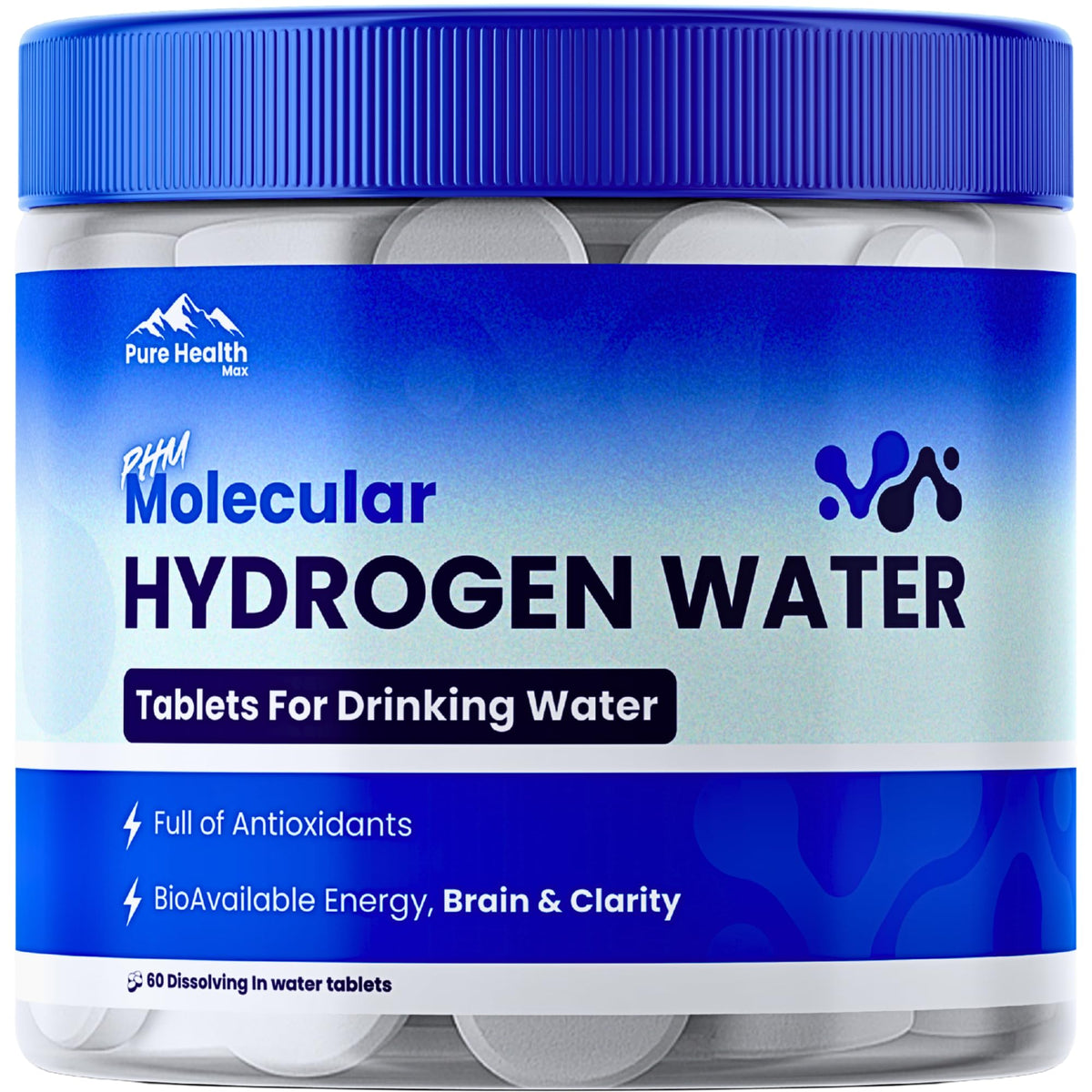 PHM Hydrogen Water Tablets bottle and packaging