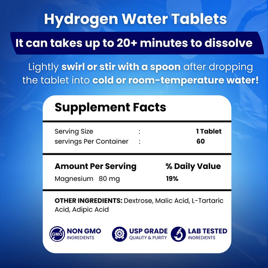 Tablet dissolving in water showing dissolution
