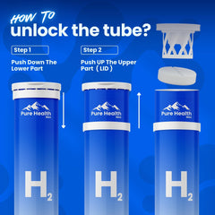 Lifestyle image showing hydration with PHM tablets