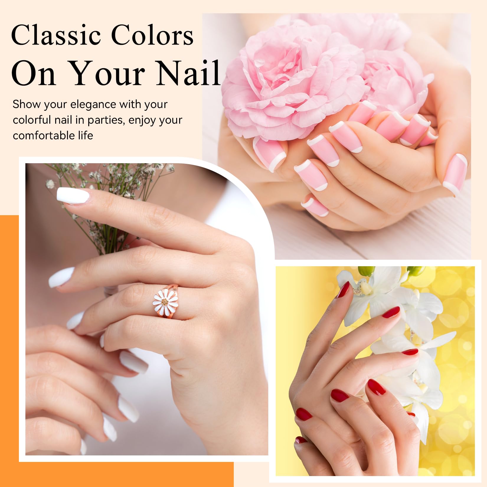 Phoenixy glossy top coat finish for a sleek salon-like shine.