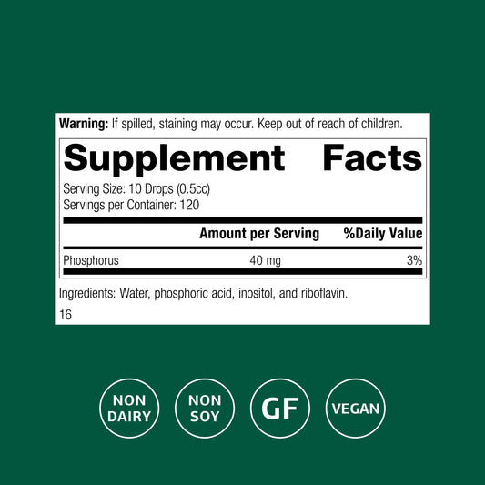 Phosfood Liquid label showing 60 mL