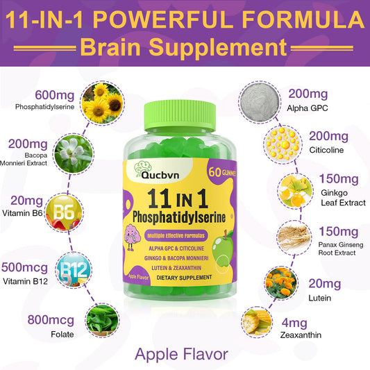 Front view of Phosphatidylserine 600 mg Gummies bottle