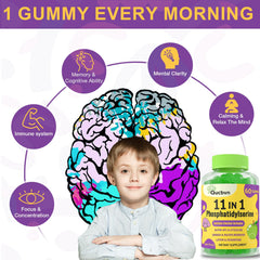 Side view of the Phosphatidylserine 600 mg Gummies bottle