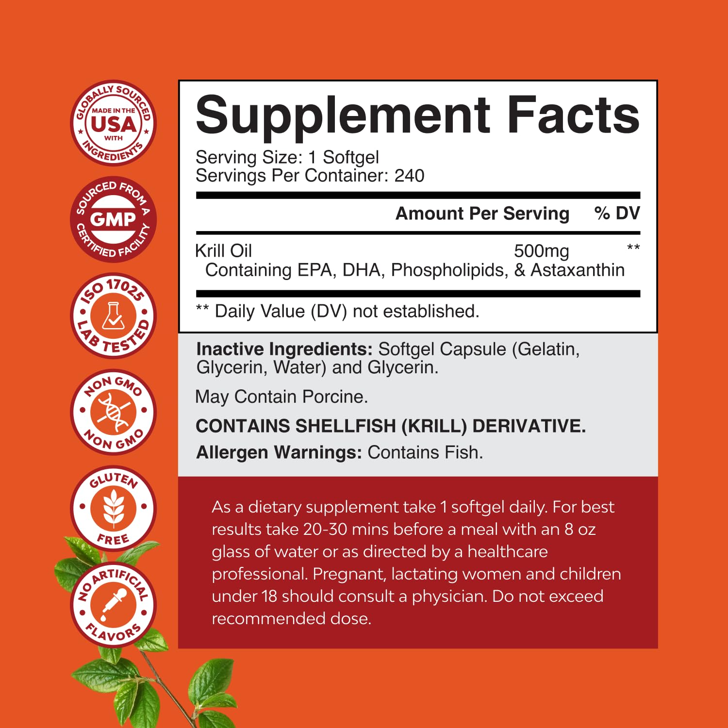 Krill oil phospholipids for improved omega-3 absorption