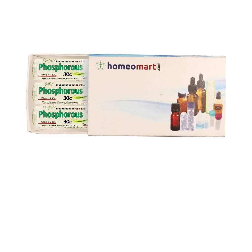 Phosphorus homeopathy pellets 30C potency, pack of 3