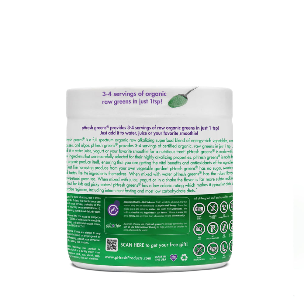 pHresh Greens 1-month supply packaging