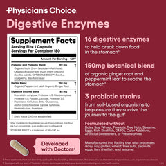 USA-made, safety-tested Digestive Enzymes bottle label