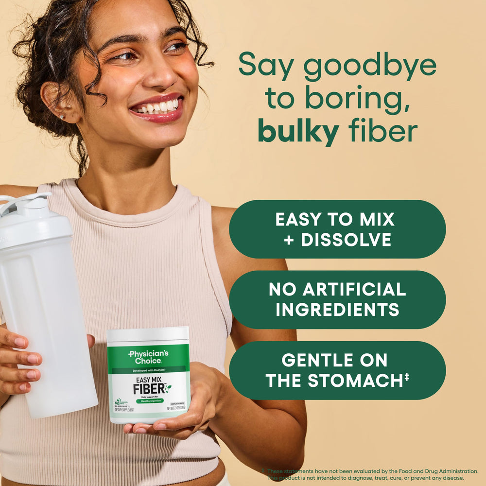 Physician's Choice Easy Mix Fiber dissolving smoothly in water without clumps