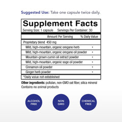 Close-up of Oregacillin powder and herbal ingredients