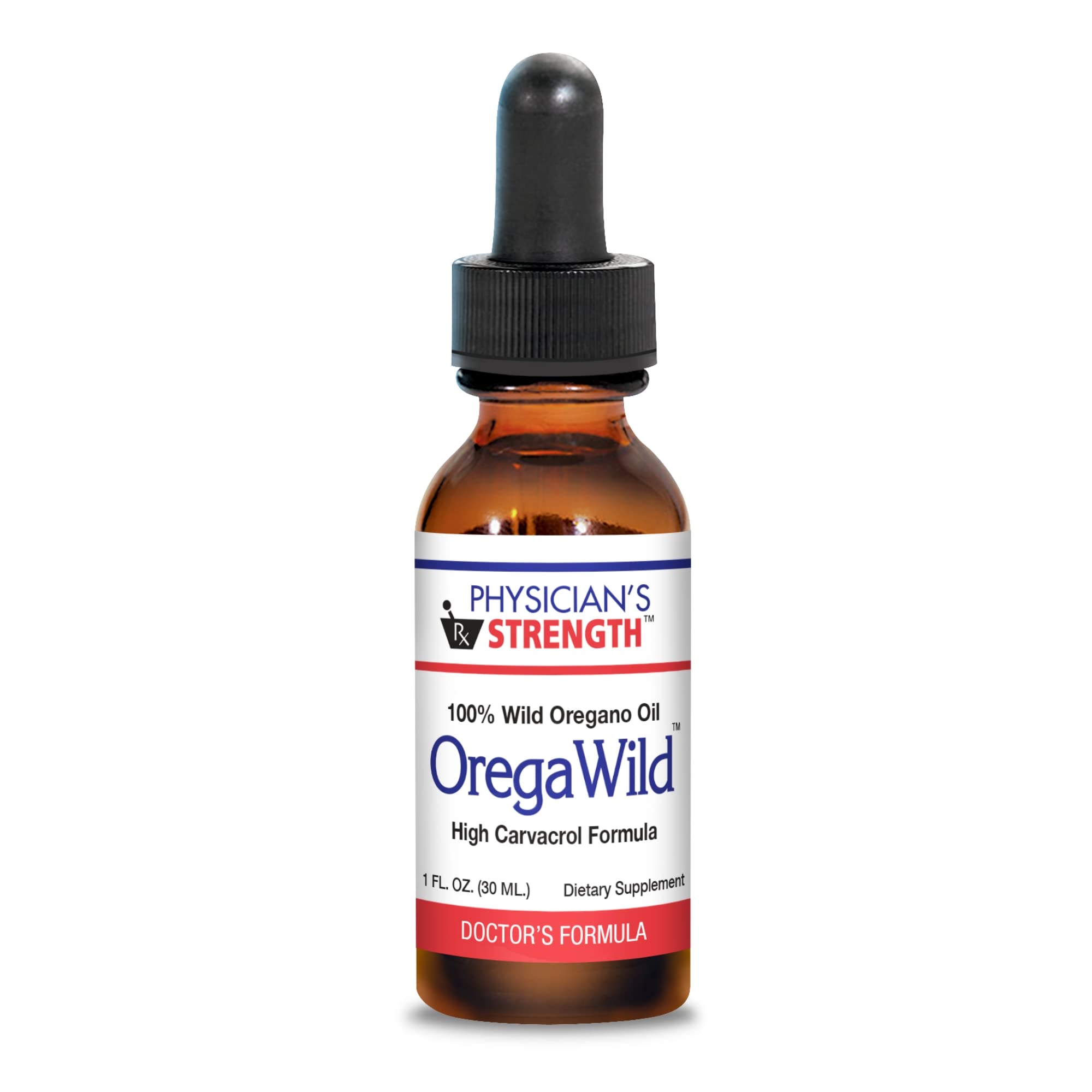 Physician's Strength OregaWild 30 mL bottle – front view
