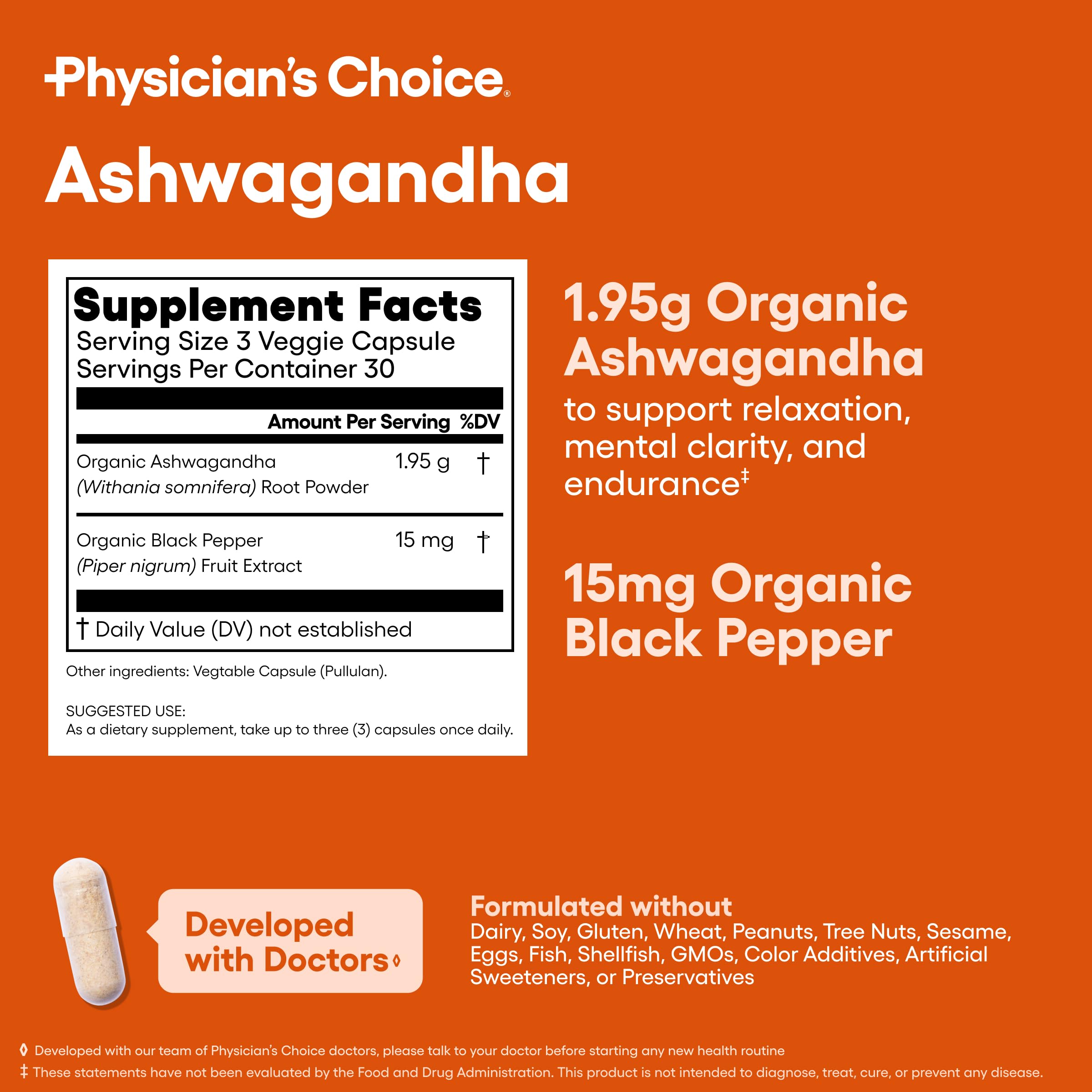 Organic ashwagandha root powder with black pepper extract