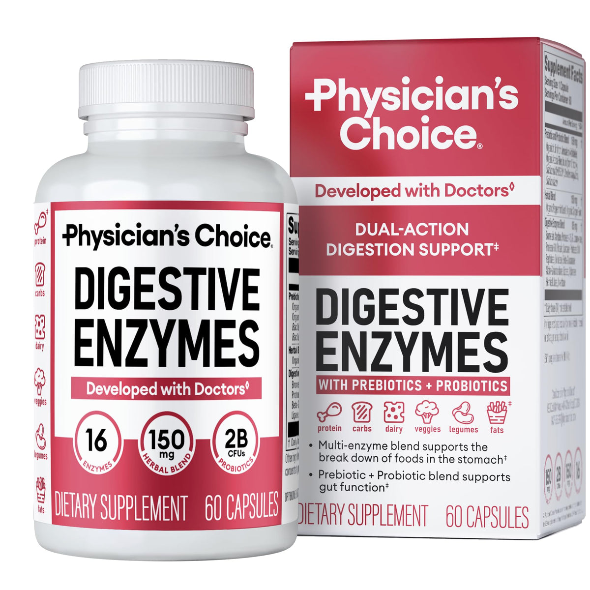 Physician's Choice Digestive Enzymes bottle – 60 count