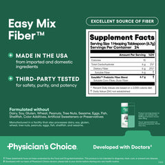 Easy Mix Fiber powder being stirred into a beverage