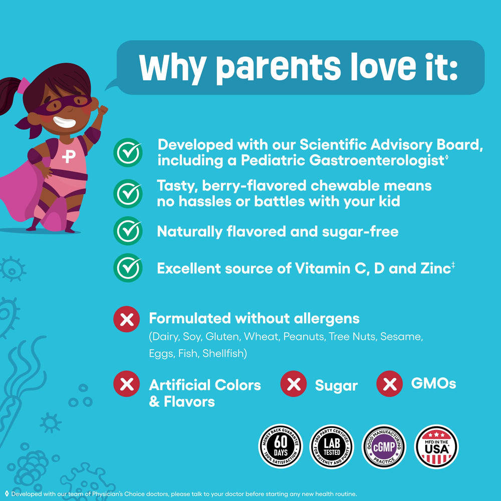 Packaging variation notice for Physician's CHOICE Kids Probiotics
