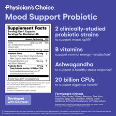 Mood Probiotic capsules inside the bottle