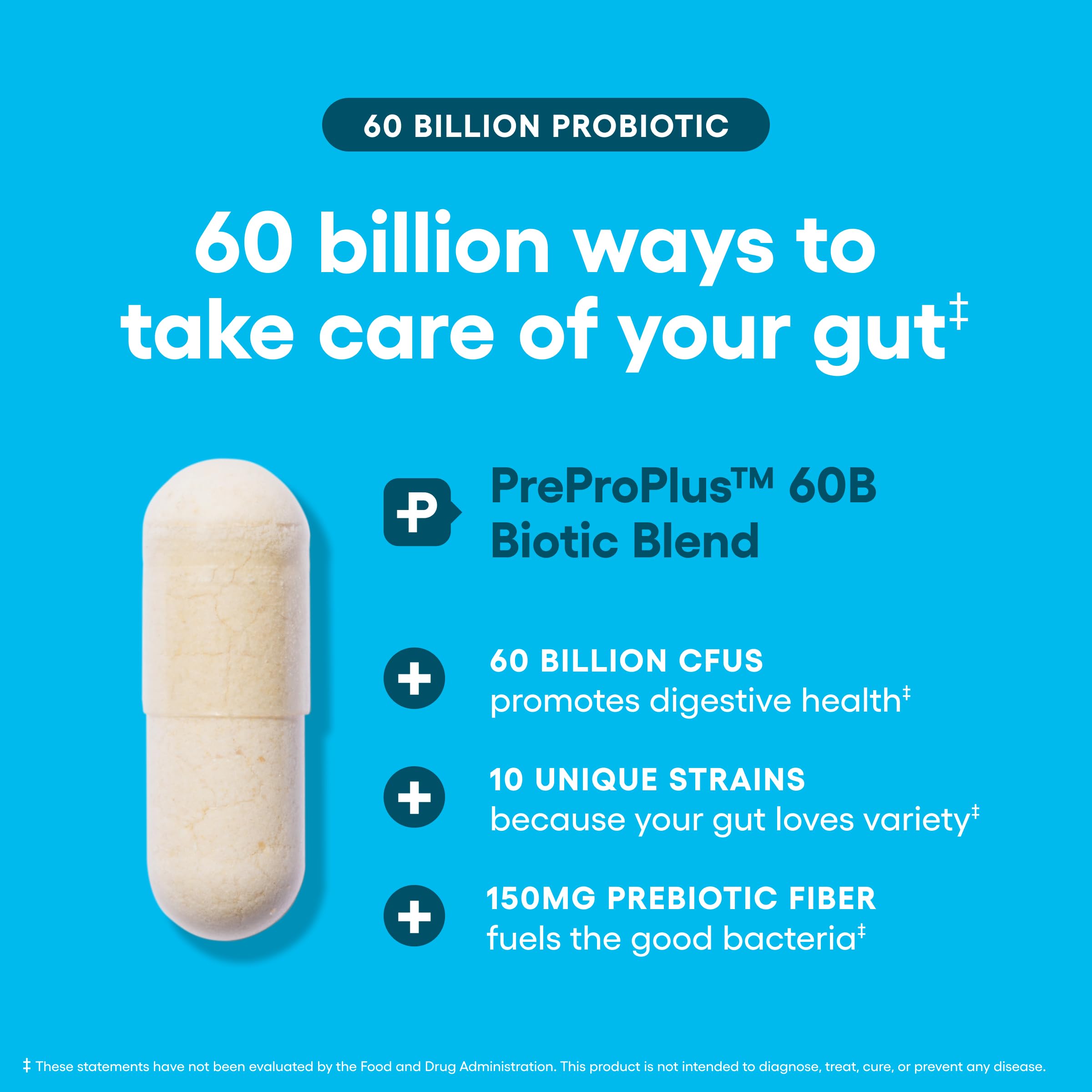 Physician's CHOICE Probiotics acid-resistant capsules protect probiotics in the stomach.
